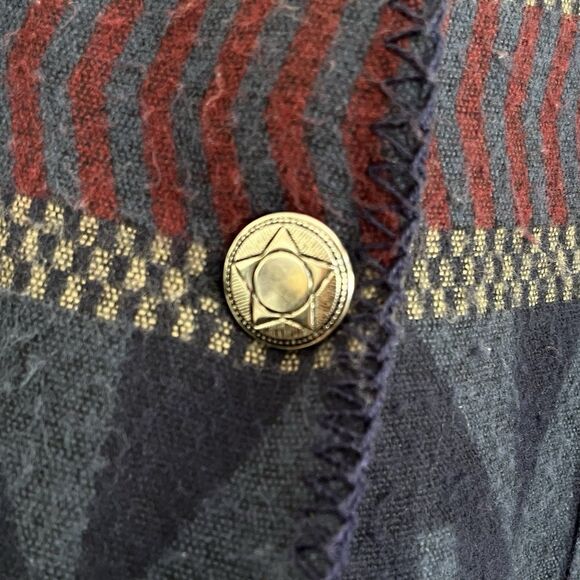 David Paul Southwestern Jacket Womens L Burgundy Aztec Tribal Country Rodeo Vtg - Picture 6 of 16